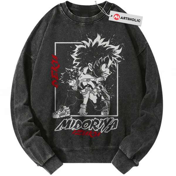 Deku Sweatshirt, Izuki Midoriya Sweatshirt, My Hero Academia Sweatshirt, MHA Sweatshirt, Anime Sweatshirt, Vintage Sweater