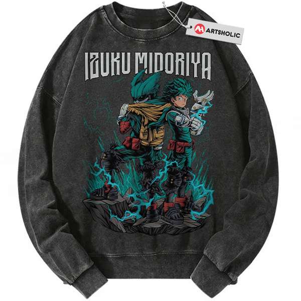 Deku Sweatshirt, Izuku Midoriya Sweatshirt, My Hero Academia Sweatshirt, MHA Sweatshirt, Anime Sweatshirt, Vintage Sweater