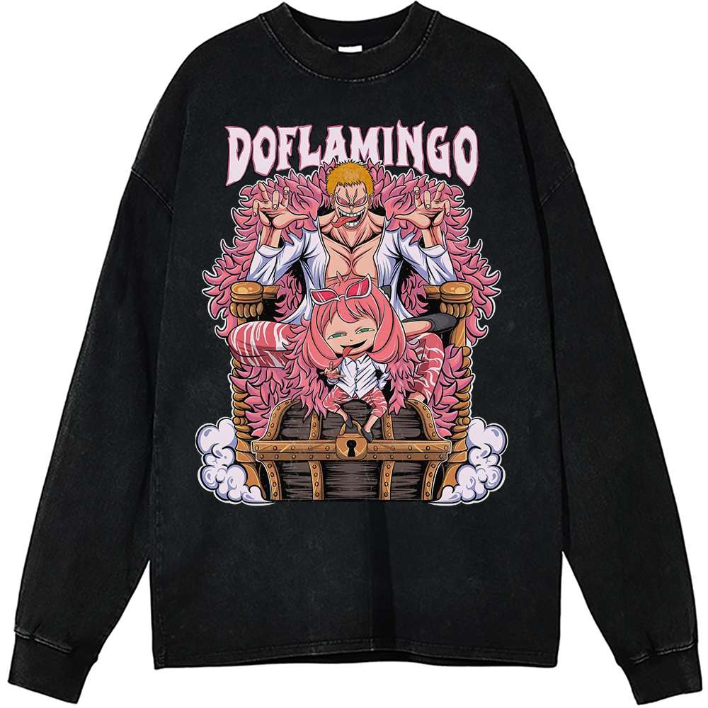 Doflamingo Long Sleeve, One Piece Long Sleeve, Anya Forger Long Sleeve, Spy x Family Long Sleeve, Anime Long Sleeve, Vintage Long Sleeve Tee