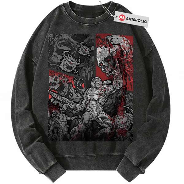 DOOM Eternal Sweatshirt, Game Sweatshirt, Vintage Sweater