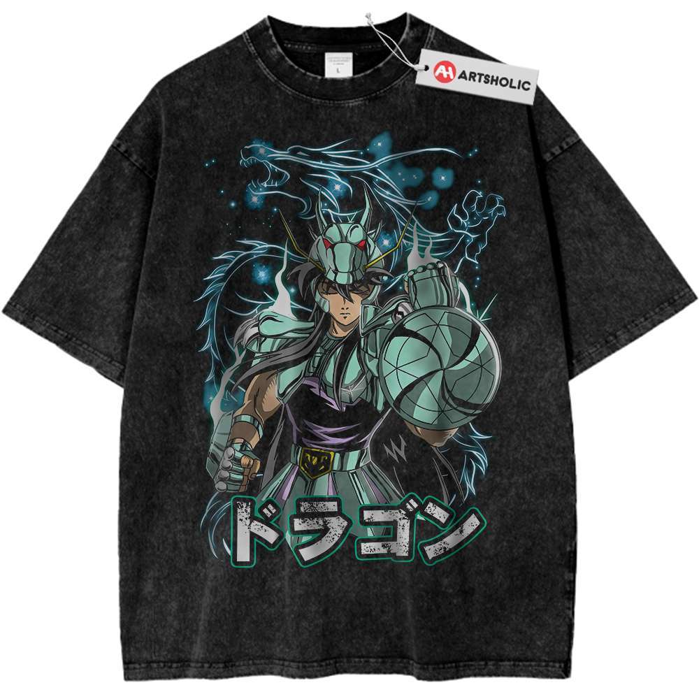 Dragon Shiryu Shirt, Saint Seiya Shirt, Anime Shirt, Vintage Tee