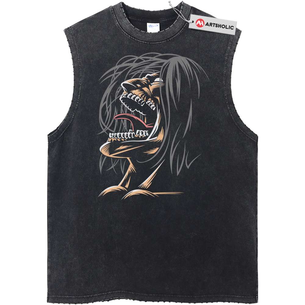 Eren Yeager Attack On Titan Anime Streetwear Vintage Unisex Tank Top