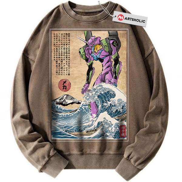 EVA-02 Sweatshirt, Neon Genesis Evangelion Sweatshirt, Anime Sweatshirt, Vintage Sweatshirt