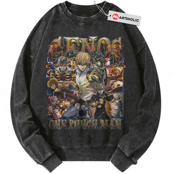 Genos Sweatshirt, One Punch Man Sweatshirt, Anime Sweatshirt, Vintage Sweater