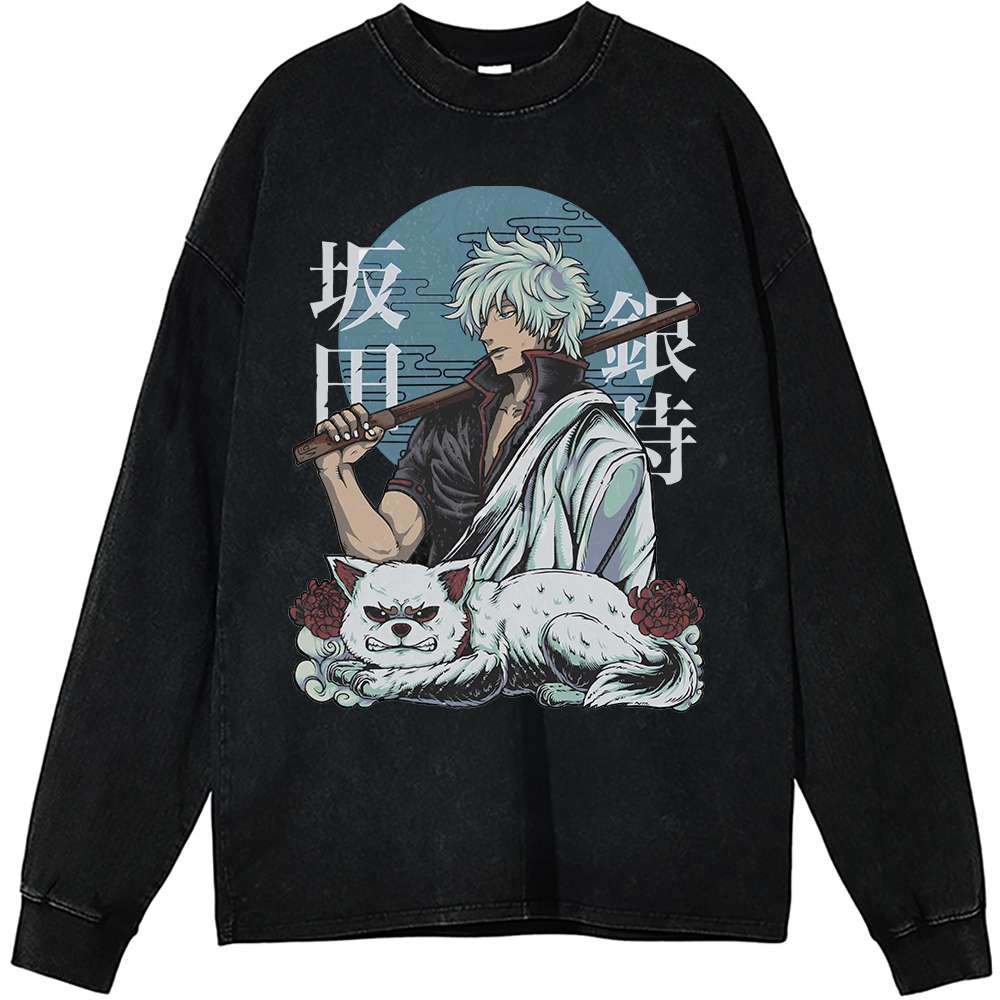 Gintoki Sakata Long Sleeve, Gintama Long Sleeve, Anime Long Sleeve, Vintage Long Sleeve Tee