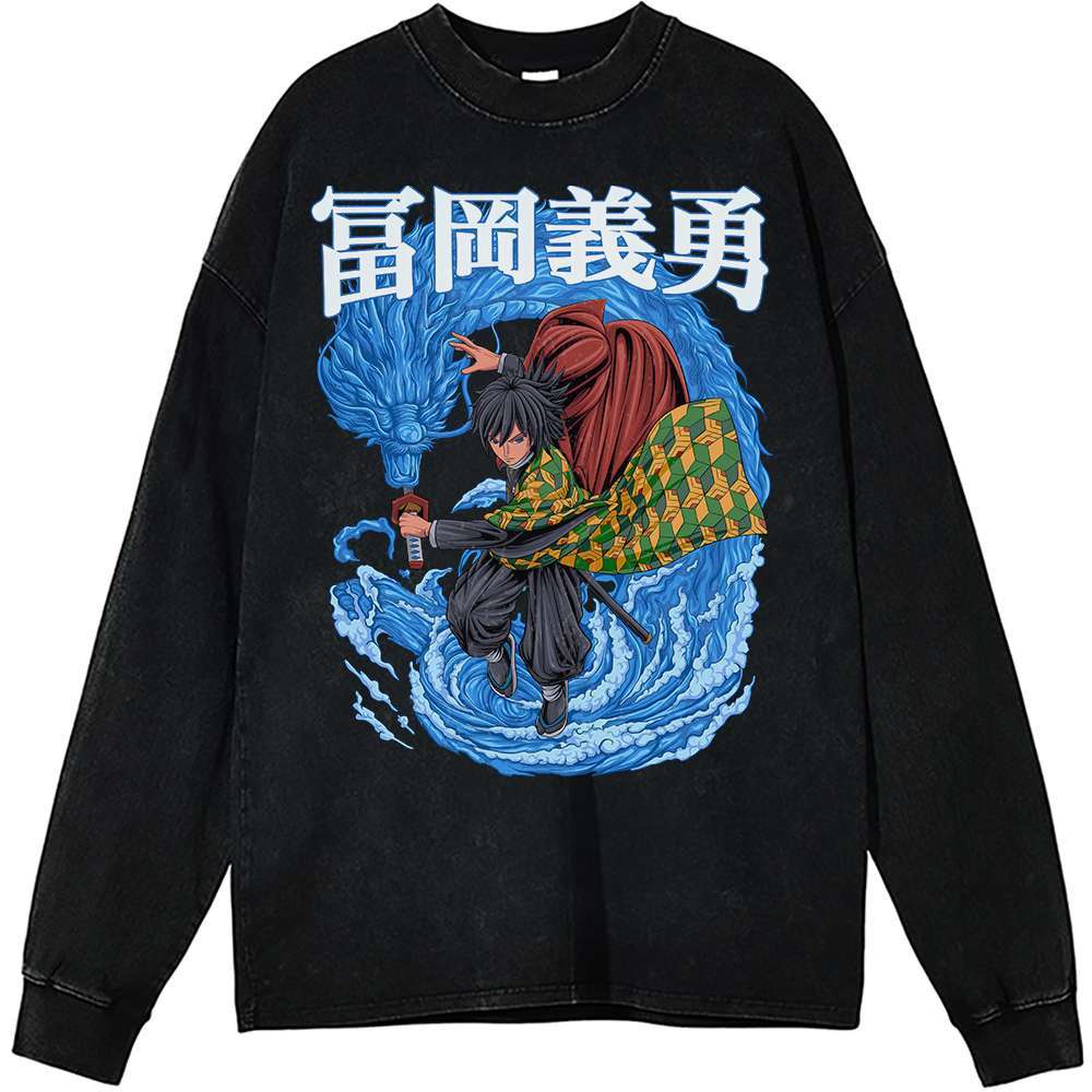 Giyu Tomioka Long Sleeve, Demon Slayer Long Sleeve, Anime Long Sleeve, Vintage Long Sleeve Tee