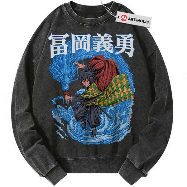 Giyu Tomioka Sweatshirt, Demon Slayer Sweatshirt, Anime Sweatshirt, Vintage Sweater