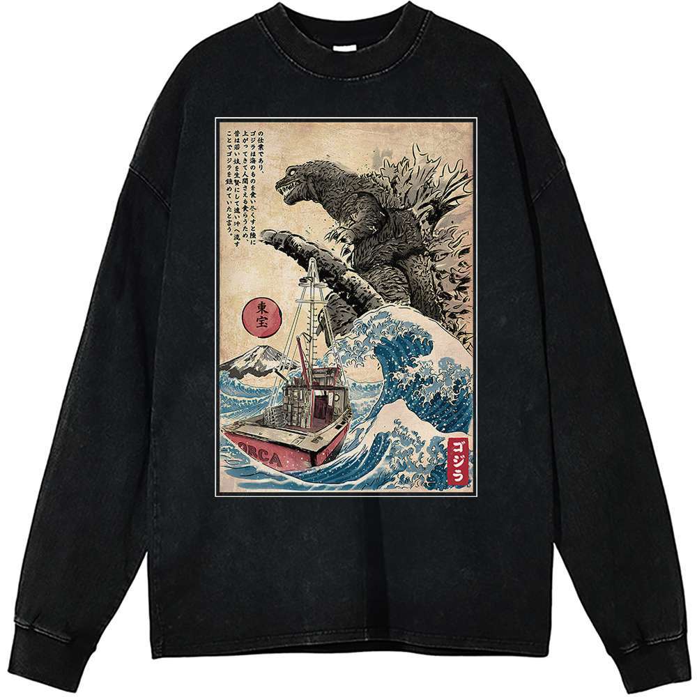 Godzilla Long Sleeve, Movie Long Sleeve, Vintage Long Sleeve Tee