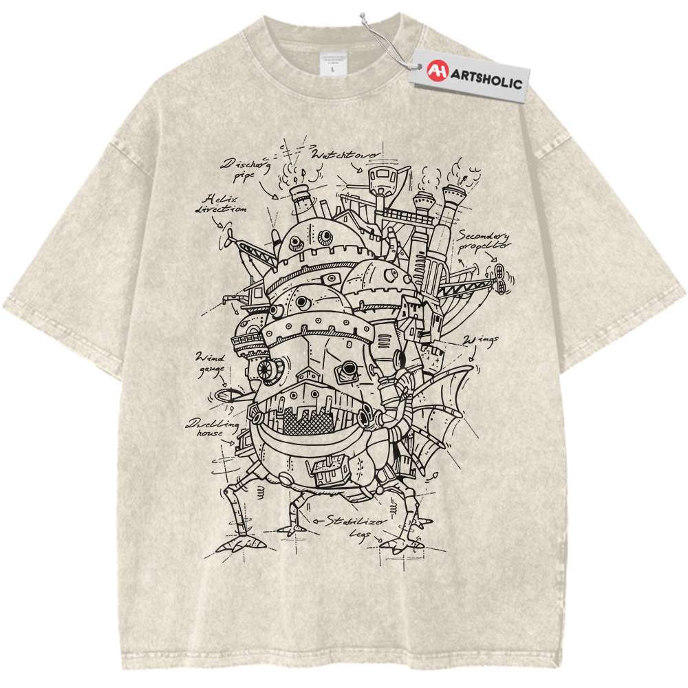 Howl's Moving Castle Shirt, Studio Ghibli Shirt, Anime Shirt, Vintage T-Shirt