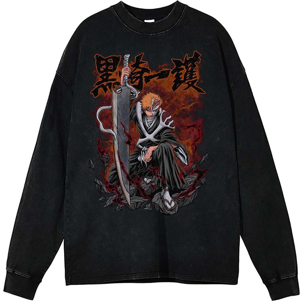 Ichigo Kurosaki Long Sleeve, Bleach Long Sleeve, Anime Long Sleeve, Vintage Long Sleeve Tee