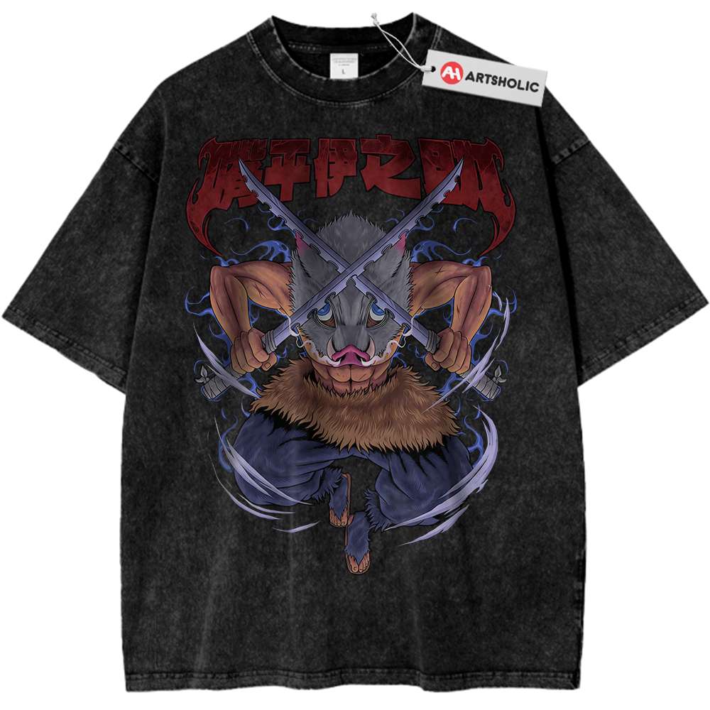 Inosuke Hashibira Shirt, Demon Slayer Shirt, Anime Shirt, Vintage Tee