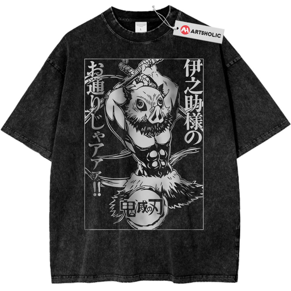 Inosuke Hashibira Shirt, Demon Slayer Shirt, Anime Vintage Tee