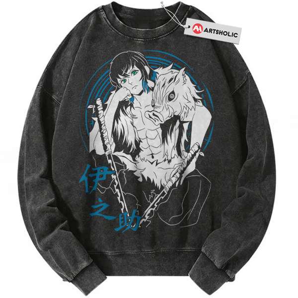 Inosuke Hashibira Sweatshirt, Demon Slayer Sweatshirt, Anime Sweatshirt, Vintage Sweater