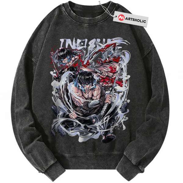 Inosuke Hashibira Sweatshirt, Demon Slayer Sweatshirt, Anime Sweatshirt, Vintage Sweatshirt