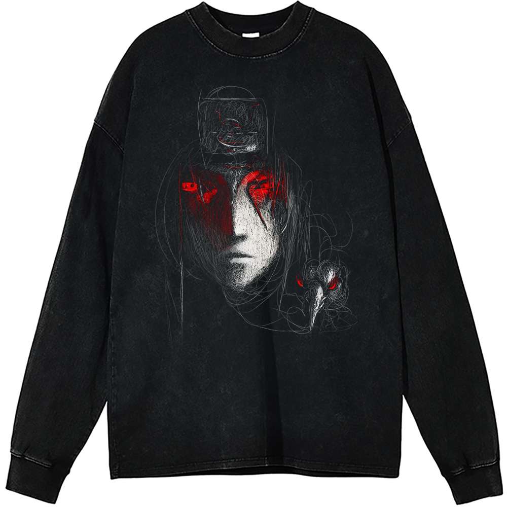 Itachi Uchiha Long Sleeve, Akatsuki Long Sleeve, Naruto Long Sleeve, Anime Long Sleeve, Vintage Long Sleeve Tee