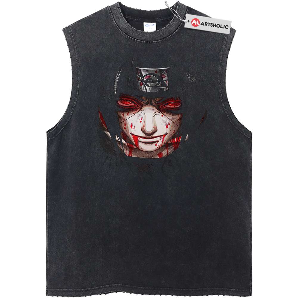 Itachi Uchiha Naruto Anime Streetwear Vintage Unisex Tank Top