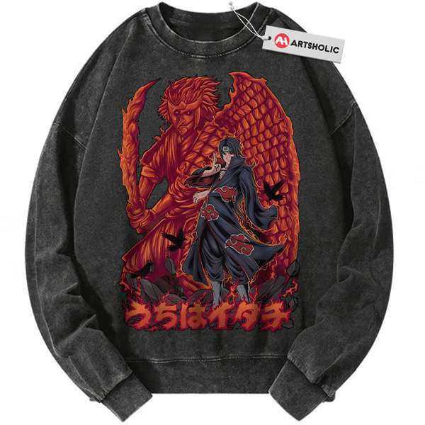 Itachi Uchiha Sweatshirt, Akatsuki Sweatshirt, Naruto Sweatshirt, Anime Sweatshirt, Vintage Sweater