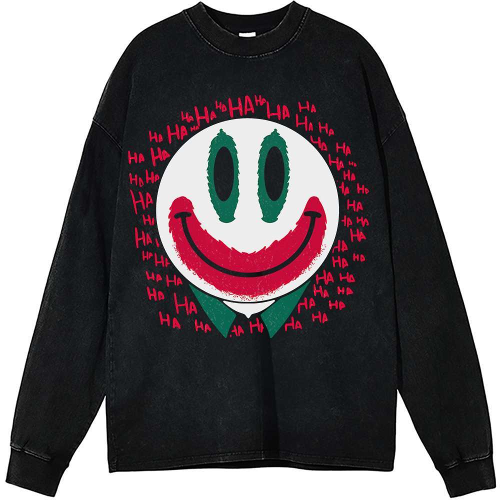 Joker Long Sleeve, Smiley Face Long Sleeve, DC Comics Long Sleeve, Vintage Long Sleeve Tee