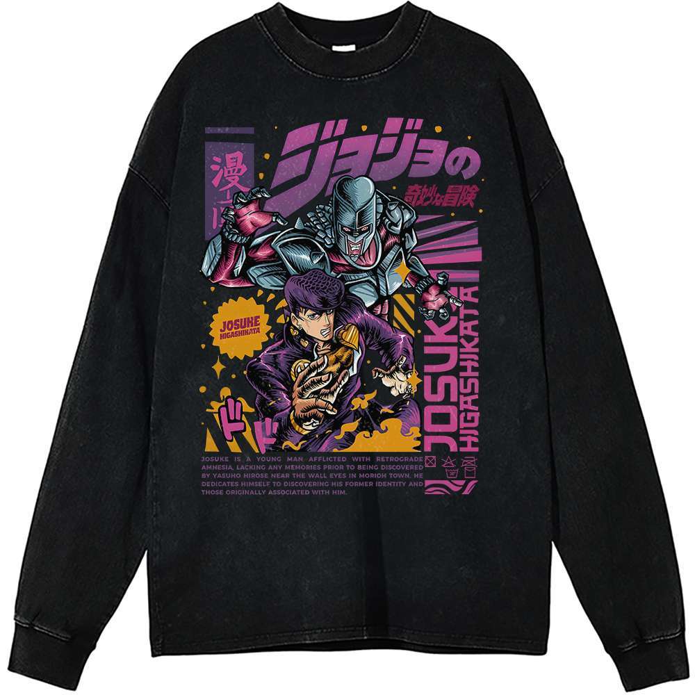 Josuke Higashikata Long Sleeve, JoJo's Bizarre Adventure Long Sleeve, Anime Long Sleeve, Vintage Long Sleeve Tee