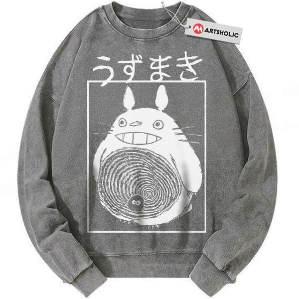 Junji Ito x My Neighbor Totoro Sweatshirt, Studio Ghibli Sweatshirt, Anime Sweatshirt, Vintage Sweatshirt