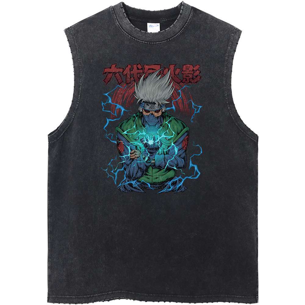 Kakashi Hatake Naruto Anime Vintage Unisex Tank Top