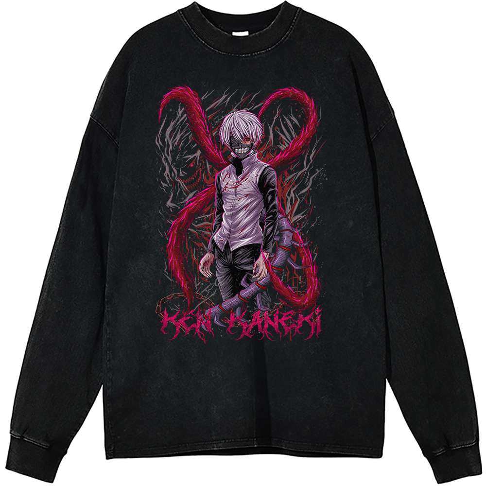 Ken Kaneki Long Sleeve, Tokyo Ghoul Long Sleeve, Anime Long Sleeve, Vintage Long Sleeve Tee