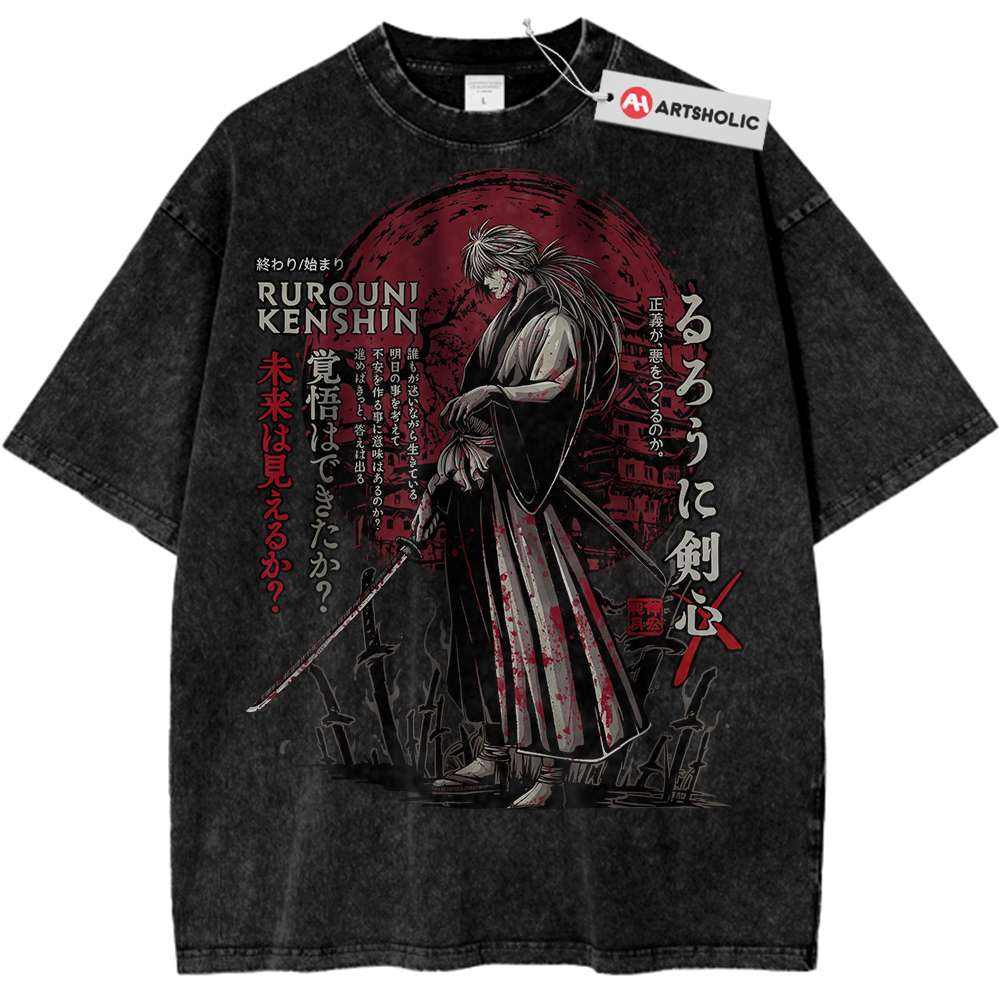 Kenshin Himura Shirt, Rurouni Kenshin Shirt, Anime Shirt, Vintage Tee