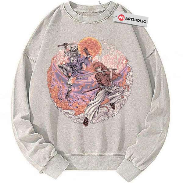 Kenshin Himura vs Shishio Makoto Sweatshirt, Rurouni Kenshin Sweatshirt, Anime Sweatshirt, Vintage Sweatshirt