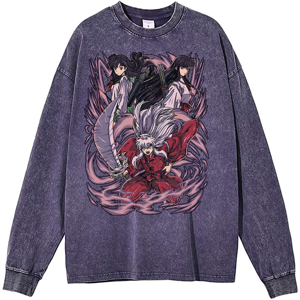 Kikyo Long Sleeve, Kagome Long Sleeve, Inuyasha Long Sleeve, Anime Long Sleeve, Vintage Long Sleeve Tee