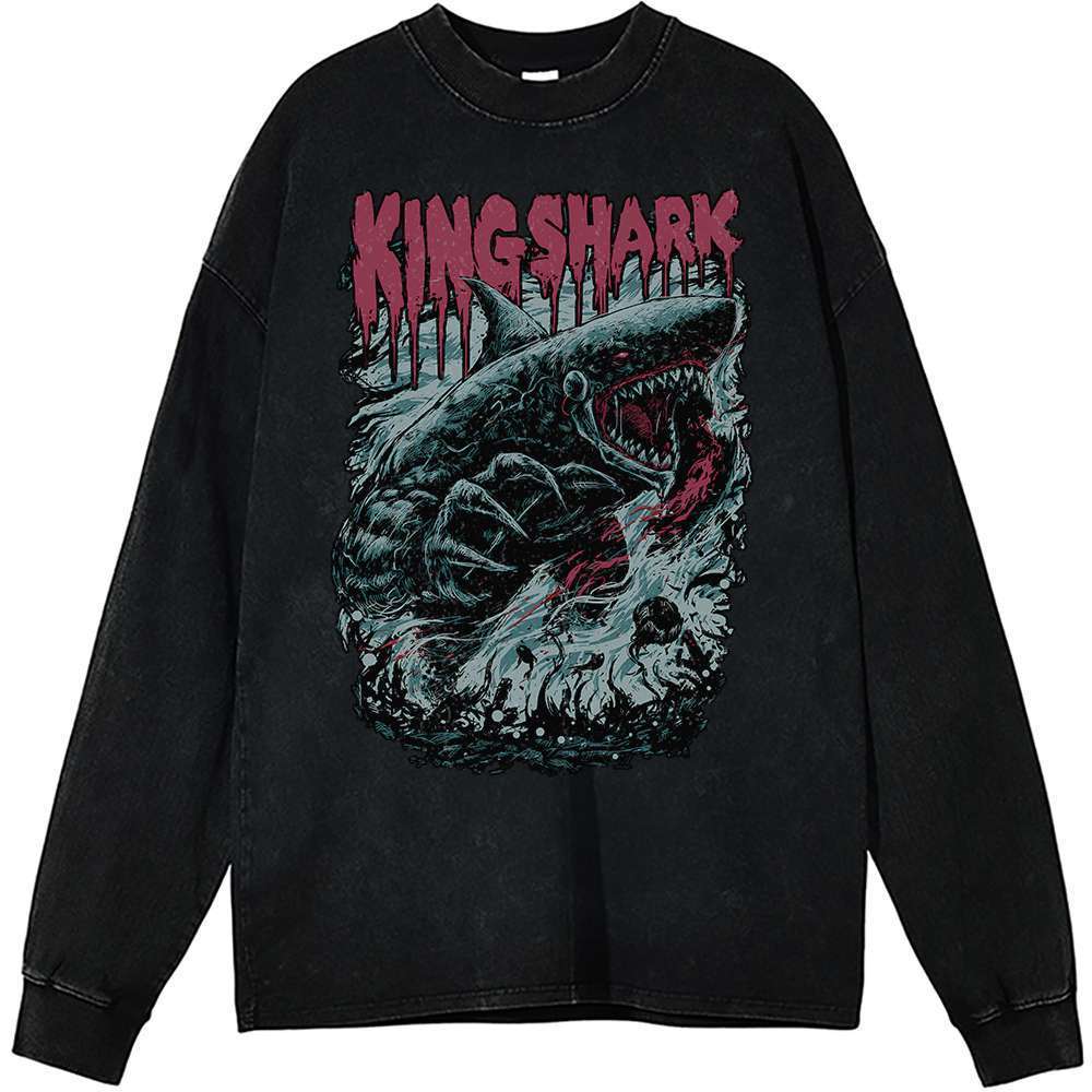 King Shark Long Sleeve, DC Comics Long Sleeve, Vintage Long Sleeve Tee