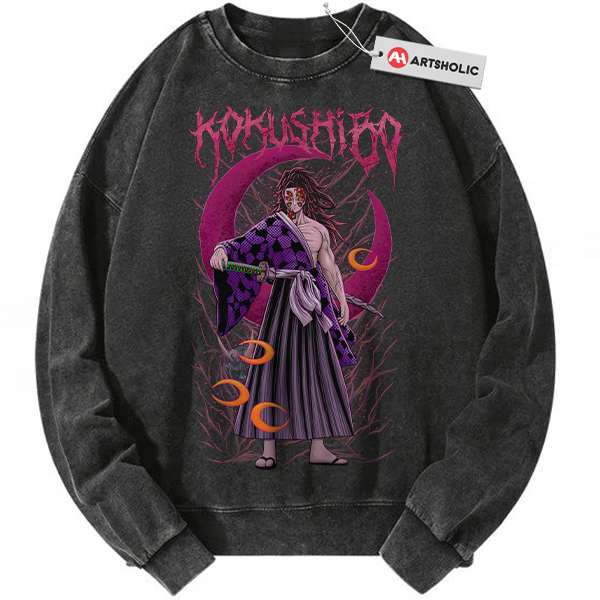 Kokushibo Sweatshirt, Demon Slayer Sweatshirt, Anime Sweatshirt, Vintage Sweater