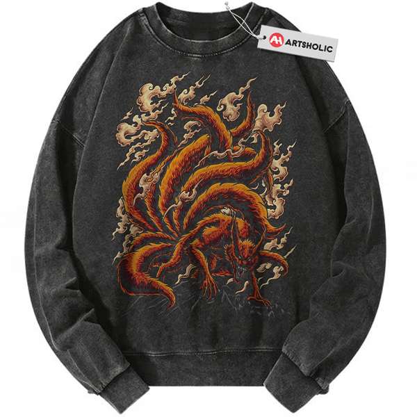 Kurama Sweatshirt, Naruto Sweatshirt, Anime Sweatshirt, Vintage Sweater