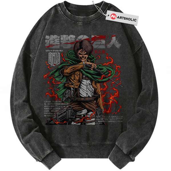 Levi Ackerman Sweatshirt, Attack On Titan Sweatshirt, AOT Sweatshirt, Anime Sweatshirt, Vintage Sweater