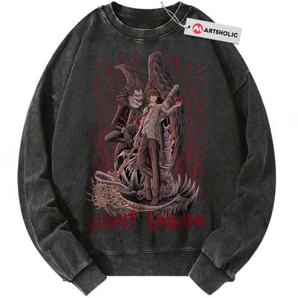 Light Yagami Sweatshirt, Ryuk Sweatshirt, Death Note Sweatshirt, Anime Sweatshirt, Vintage Sweater