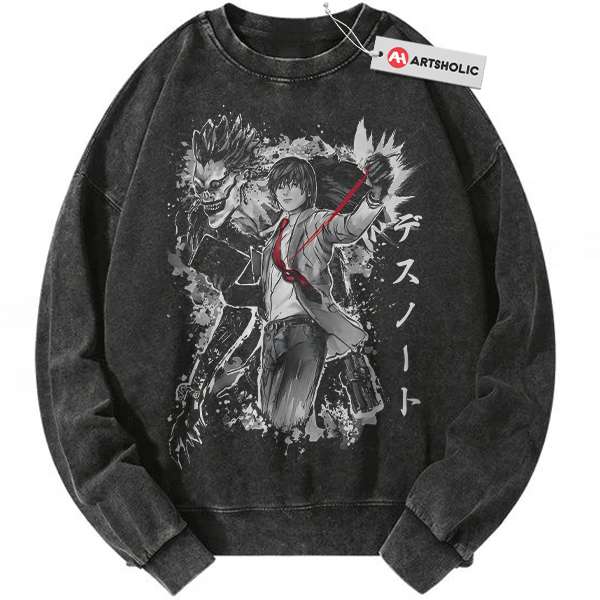 Light Yagami Sweatshirt, Ryuk Sweatshirt, Death Note Sweatshirt, Anime Sweatshirt, Vintage Sweatshirt