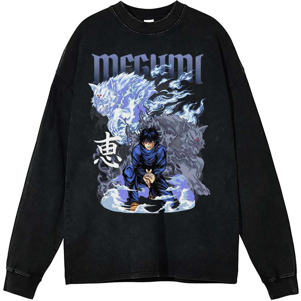 Megumi Fushiguro Long Sleeve, Jujutsu Kaisen Long Sleeve, Anime Long Sleeve, Vintage Long Sleeve Tee