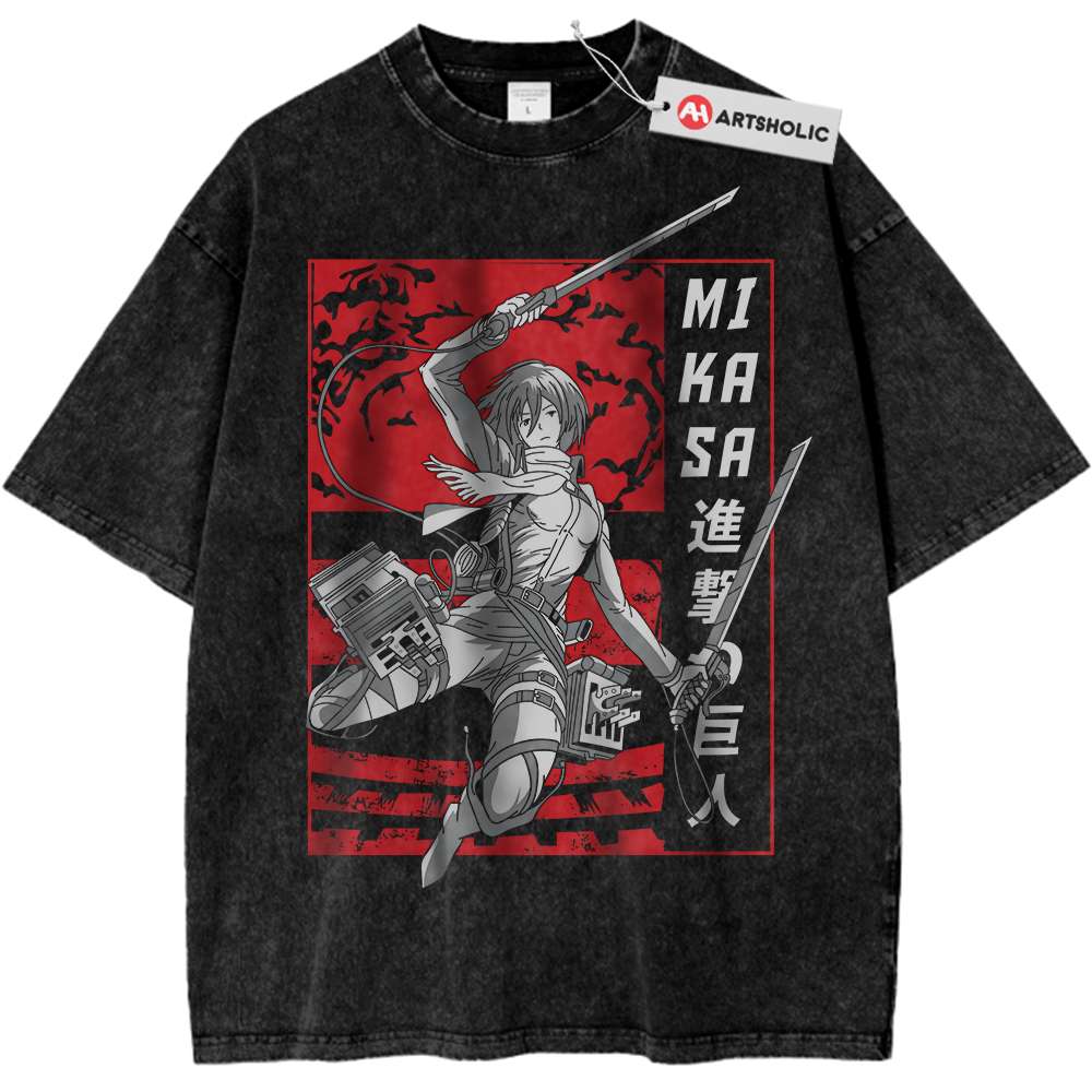 Mikasa Ackerman Shirt, Attack On Titan Shirt, AOT Shirt, Anime Shirt, Vintage T-Shirt