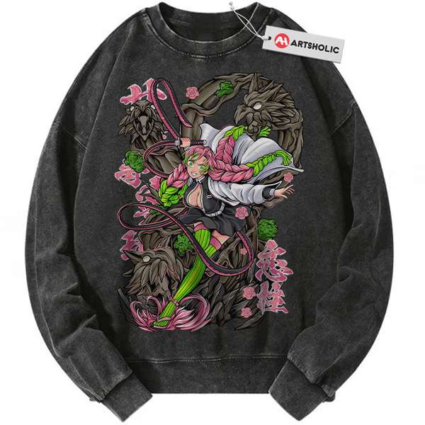 Mitsuri Kanroji Sweatshirt, Demon Slayer Sweatshirt, Anime Sweatshirt, Vintage Sweater