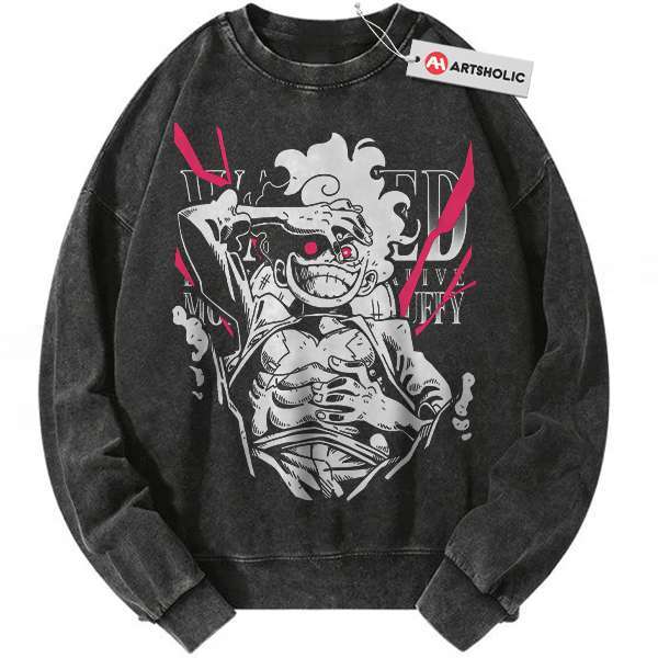 Monkey D Luffy Gear 5 Sweatshirt, One Piece Sweatshirt, Anime Sweatshirt, Vintage Sweater