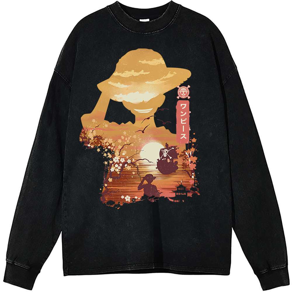 Monkey D Luffy Long Sleeve, One Piece Long Sleeve, Anime Long Sleeve, Vintage Long Sleeve Tee