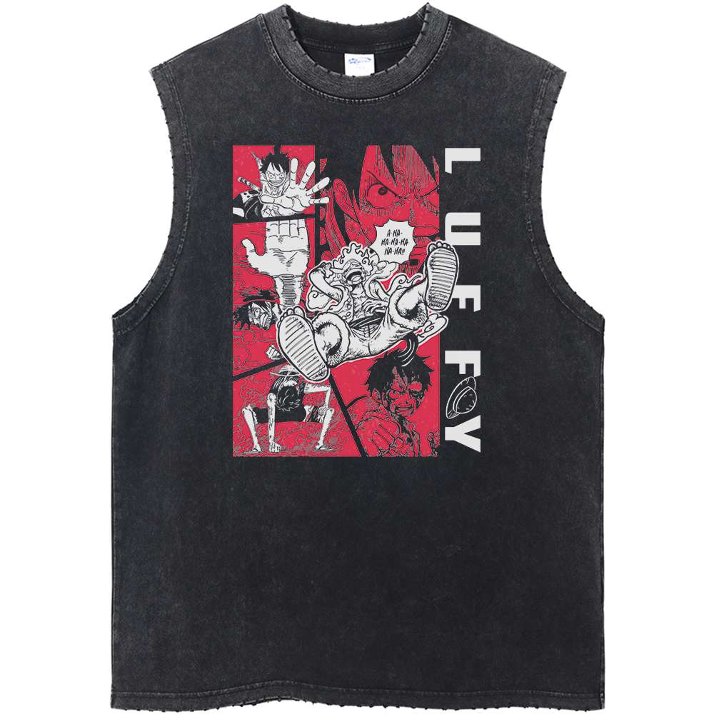 Monkey D Luffy One Piece Anime Vintage Unisex Tank Top