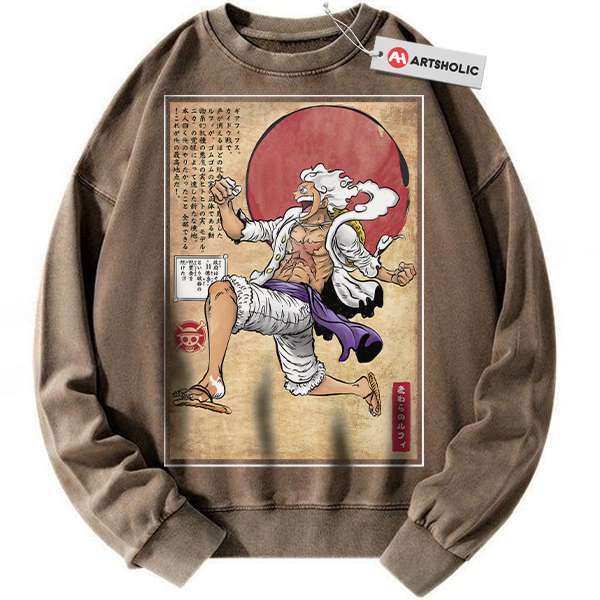 Monkey D Luffy Sweatshirt, Luffy Gear 5 Sweatshirt, One Piece Sweatshirt, Anime Sweatshirt, Vintage Sweater