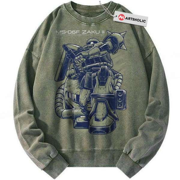 MS-06 Zaku II Sweatshirt, The Gundam Sweatshirt, Anime Sweatshirt, Vintage Sweatshirt