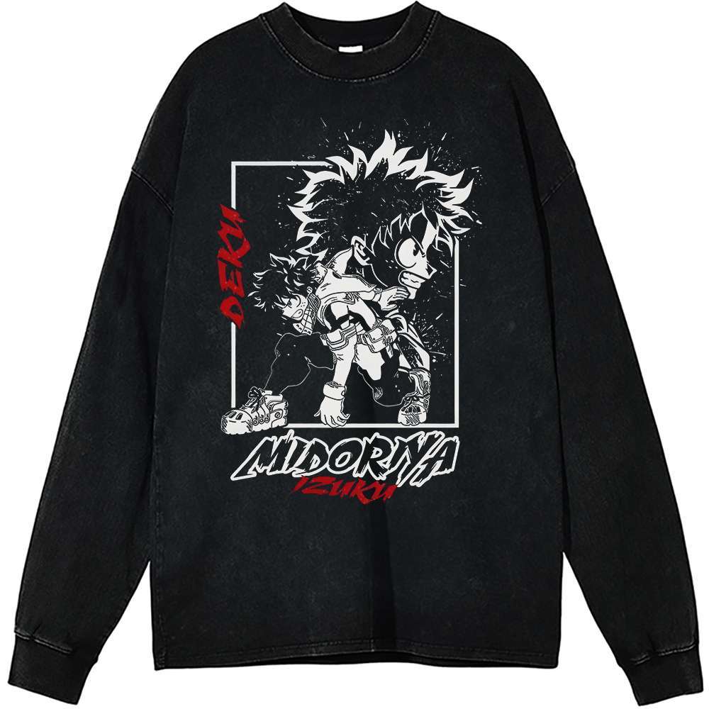 My Hero Academia Long Sleeve, Deku Long Sleeve, Izuki Midoriya Long Sleeve, Anime Long Sleeve, Vintage Long Sleeve Tee