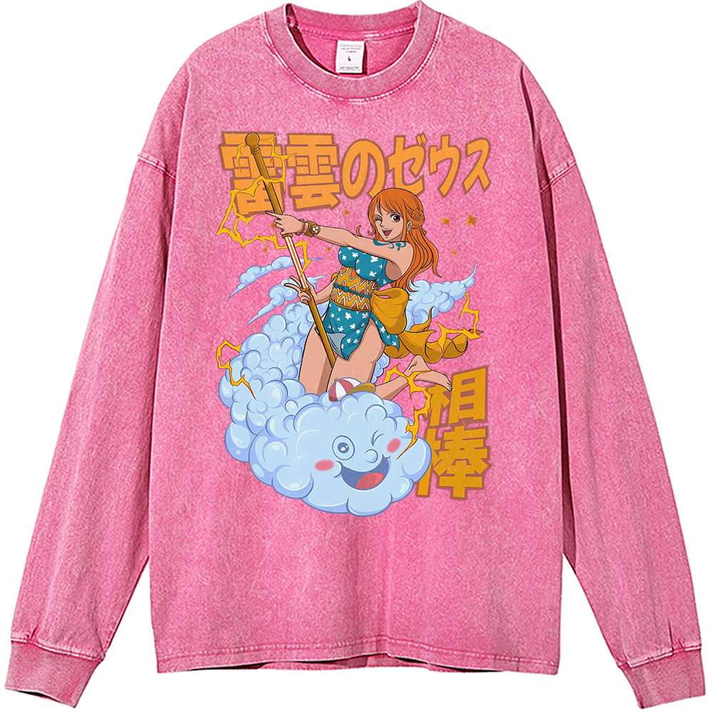 Nami Long Sleeve, One Piece Long Sleeve, Anime Long Sleeve, Vintage Long Sleeve Tee