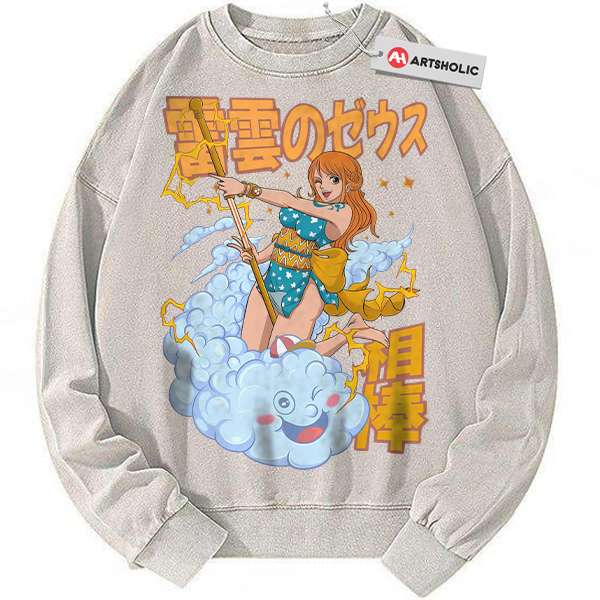 Nami Sweatshirt, One Piece Sweatshirt, Anime Sweatshirt, Vintage Sweater