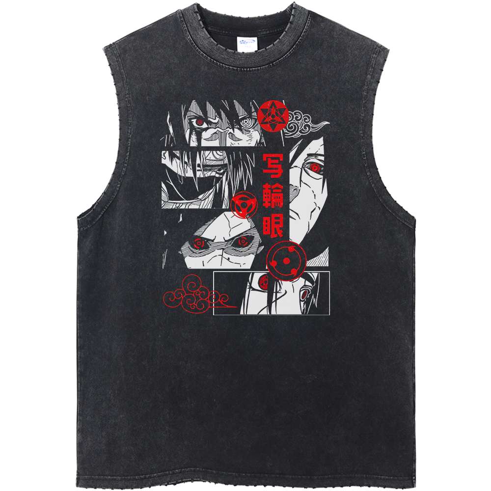 Naruto Sharingan Anime Vintage Unisex Tank Top