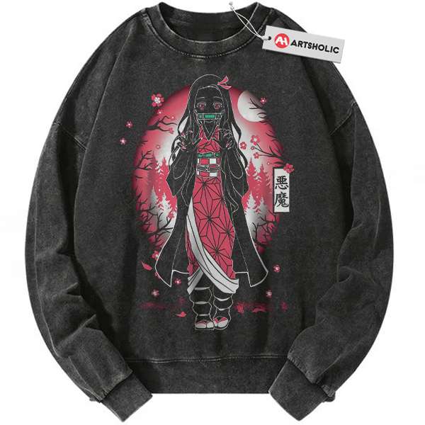 Nezuko Kamado Sweatshirt, Demon Slayer Sweatshirt, Anime Sweatshirt, Vintage Sweater