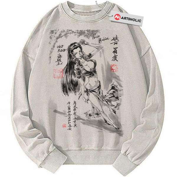 Nico Robin Sweatshirt, One Piece Sweatshirt, Anime Sweatshirt, Vintage Sweater