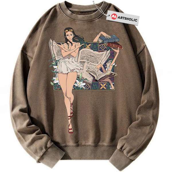 Nico Robin Sweatshirt, One Piece Sweatshirt, Anime Sweatshirt, Vintage Sweatshirt